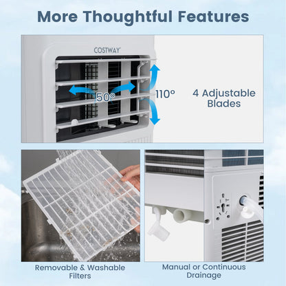 8000 BTU Portable AC with Sleep Mode, Cools 350 Sq Ft, White Air Coolers at Gallery Canada