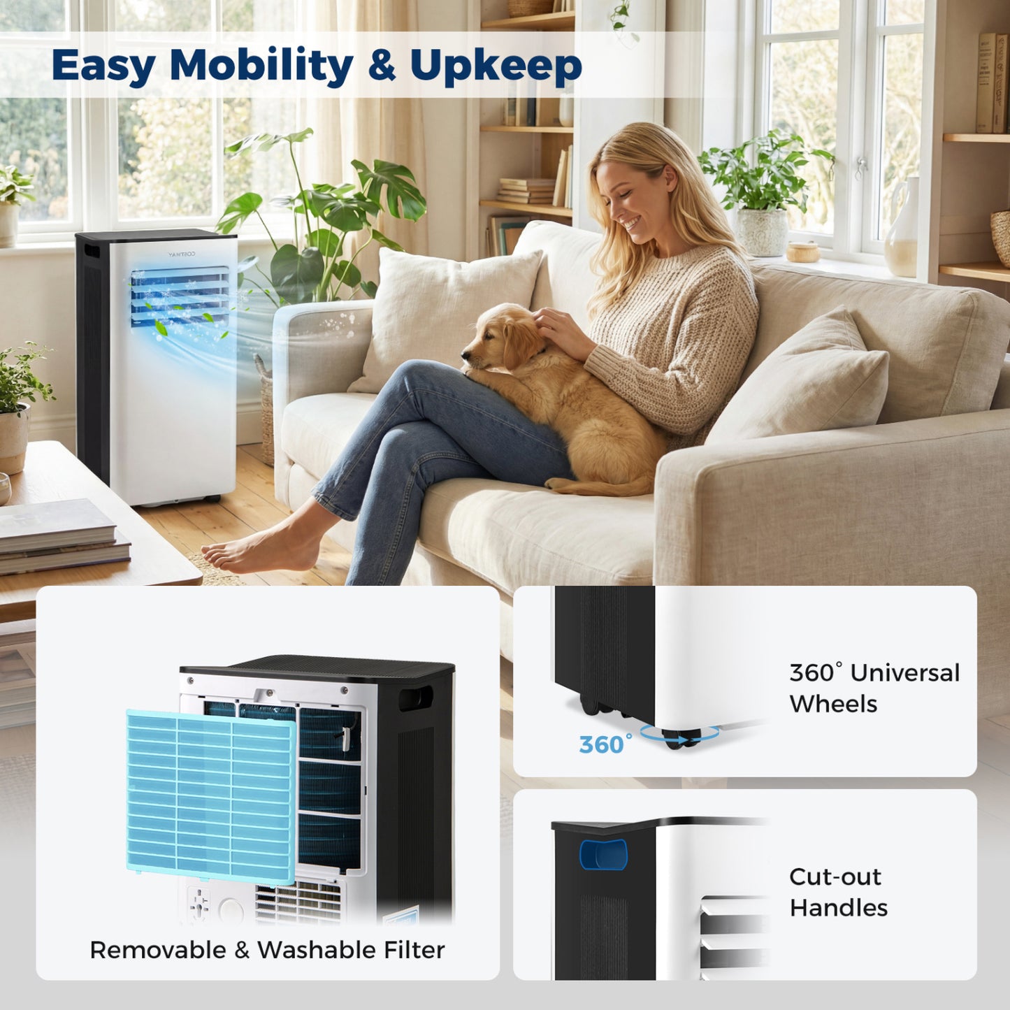 8000 BTU Portable AC With Fan, Dehumidifier, LED Display Portable Air Conditioners at Gallery Canada
