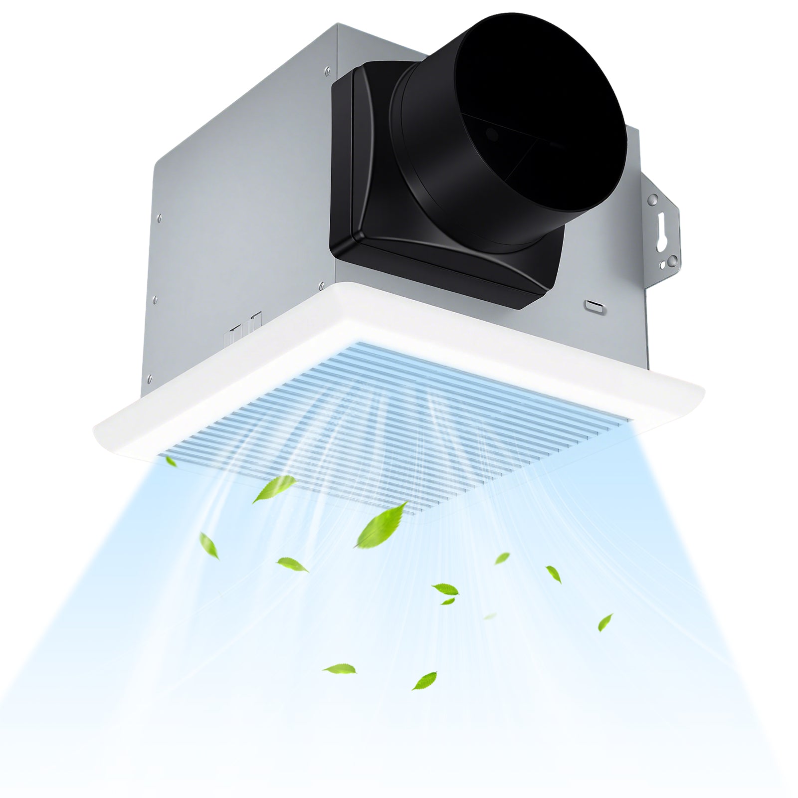 80 CFM Bathroom Exhaust Fan, Metal Housing, 4 Inches Duct, White Ventilation Fans at Gallery Canada