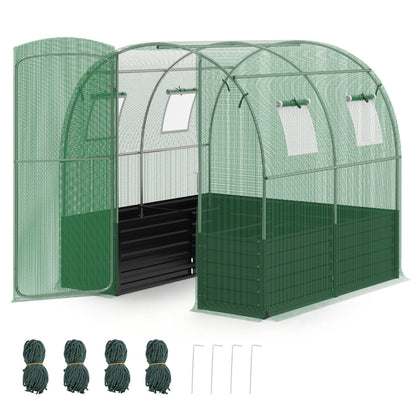 Walk-In Greenhouse With Large Plant Bed, 80 x 79 x 79 In, Green Greenhouses Green at Gallery Canada