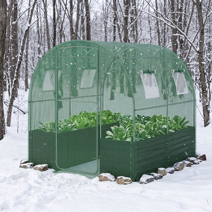Walk-In Greenhouse With Large Plant Bed, 80 x 79 x 79 In, Green Greenhouses at Gallery Canada