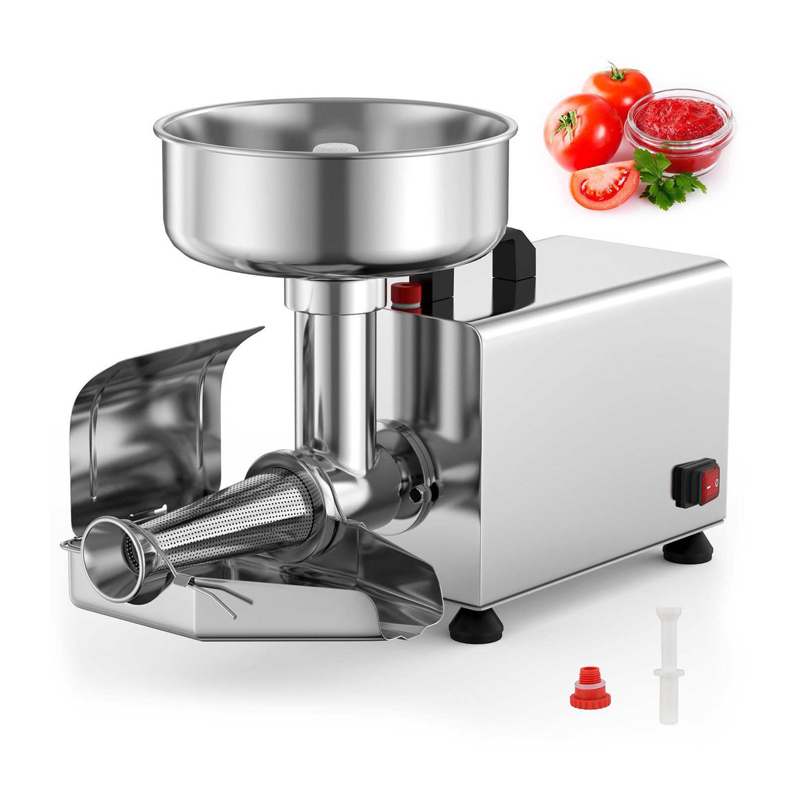 450W Electric Tomato Strainer, Stainless Steel Sauce Maker, Silver Food Grinders & Mills at Gallery Canada
