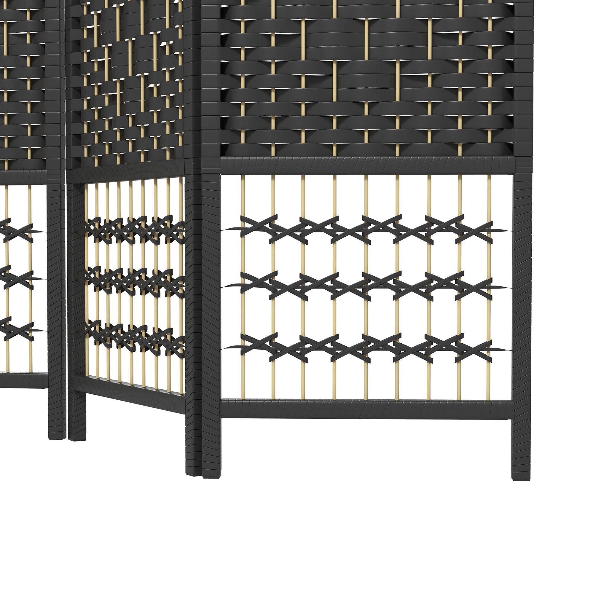 3 Panel Folding Room Divider, Portable Privacy Screen, Black Room Dividers at Gallery Canada