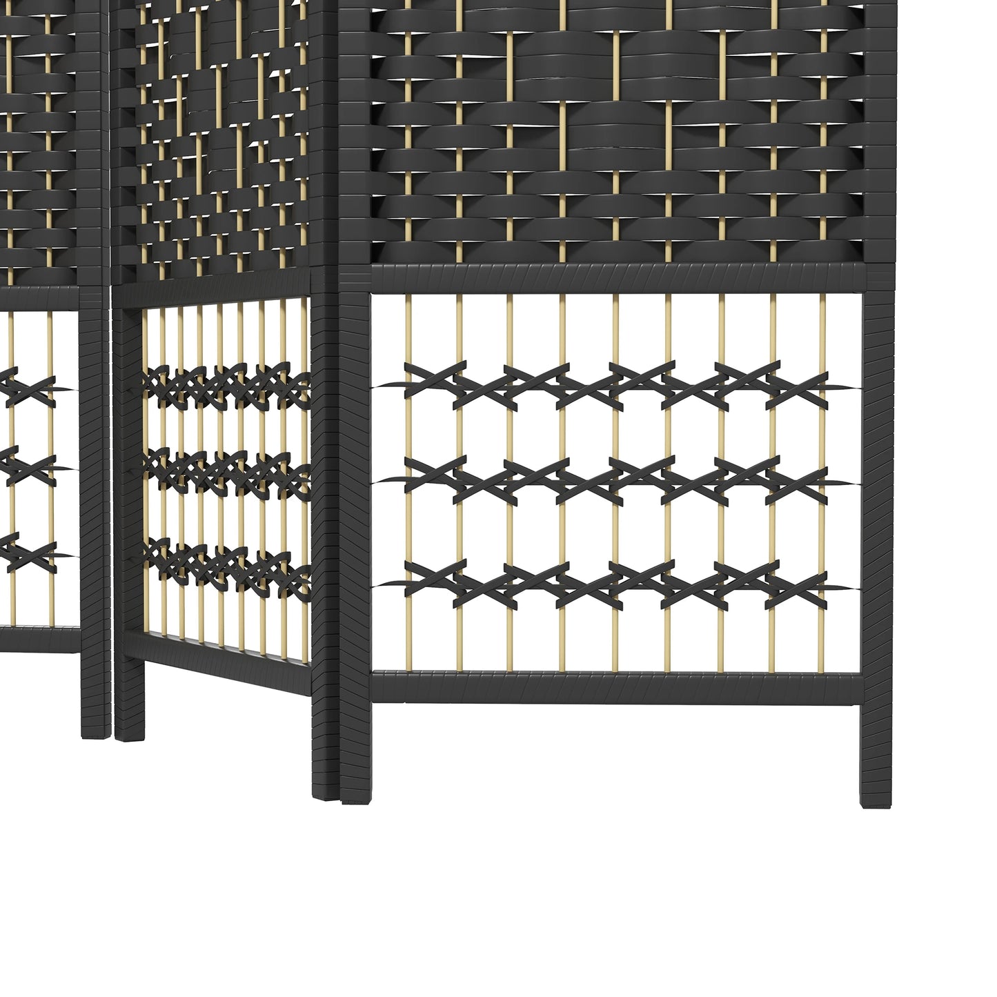 3 Panel Folding Room Divider, Portable Privacy Screen, Black Room Dividers at Gallery Canada