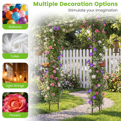 84 Inch Garden Arbor Feeding Station, Black Plant Supports at Gallery Canada
