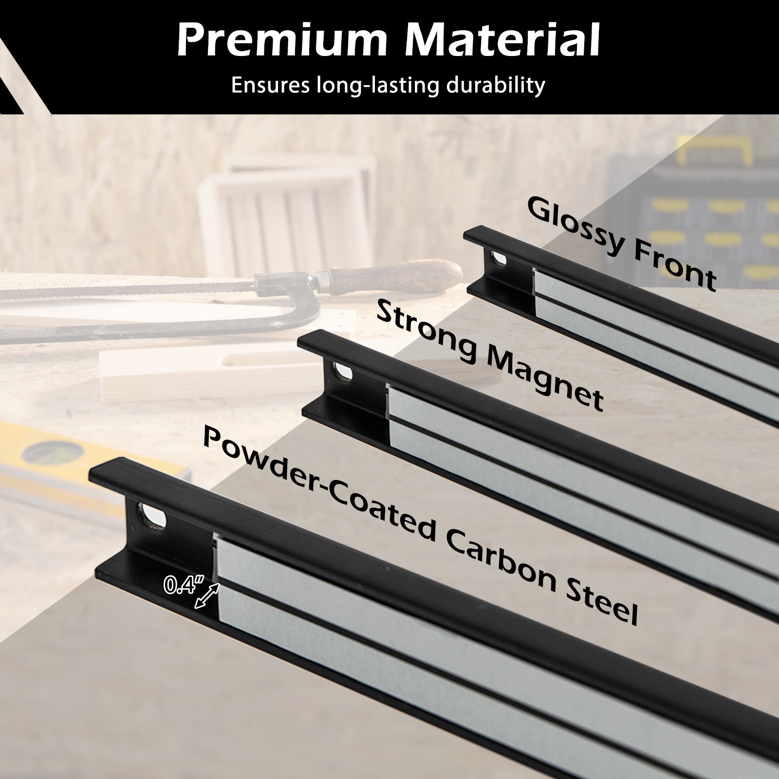 18 Inch Magnetic Tool Holder Strip, With Mounting Screws, Silver Garages at Gallery Canada