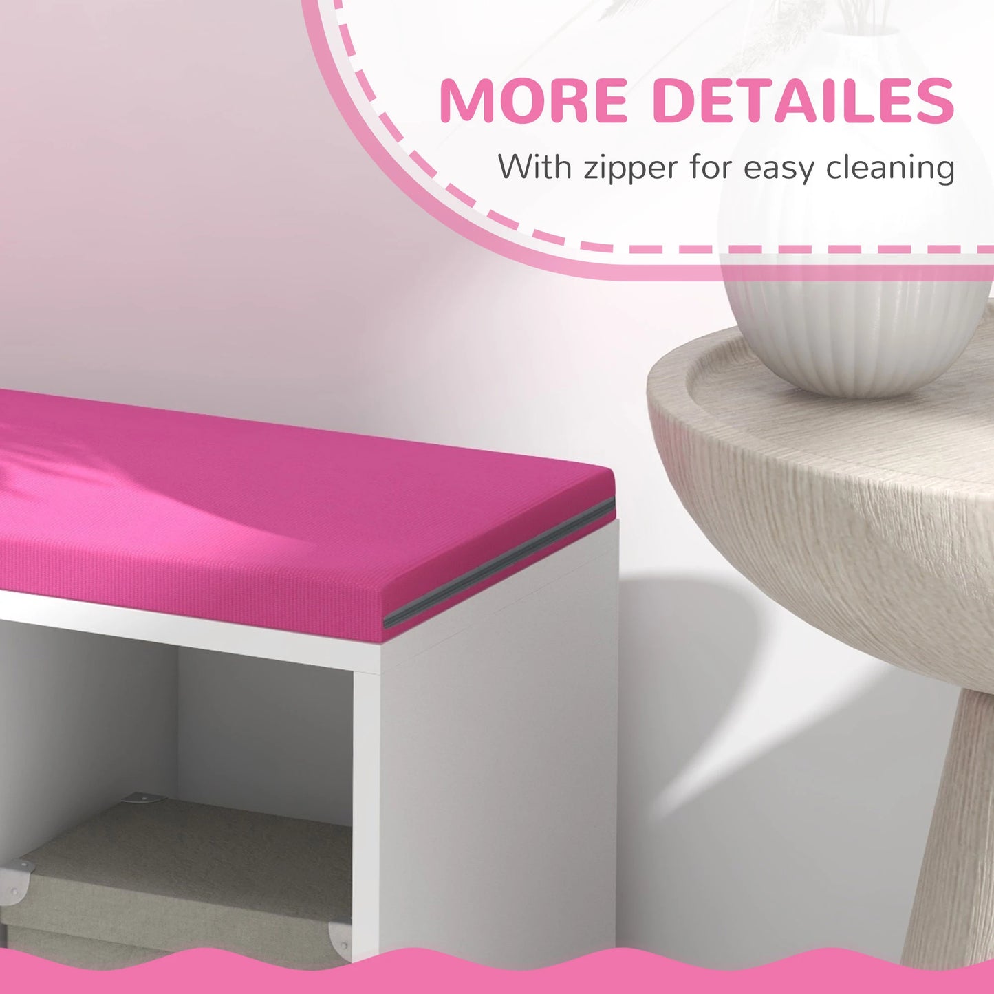 5-Cube Bookshelf with Cushioned Nook, Storage Shelves, Pink Bookshelves & Bookcases at Gallery Canada