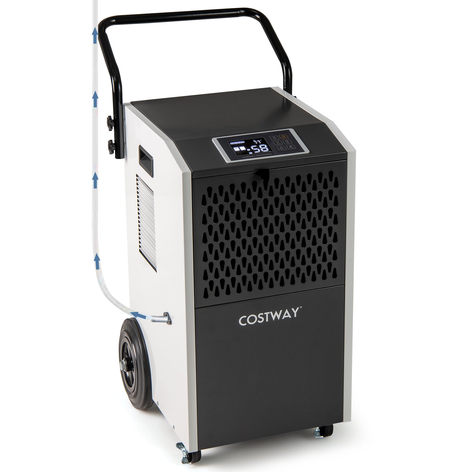 154 Pints Commercial Dehumidifier, With Pump And Drain Hoses, White Dehumidifiers at Gallery Canada