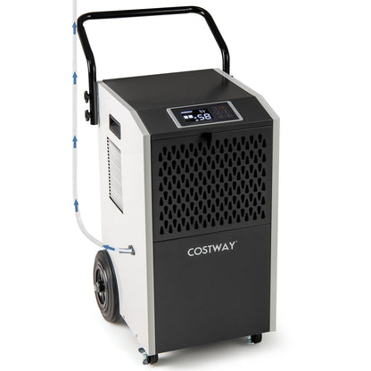 154 Pints Commercial Dehumidifier, With Pump And Drain Hoses, White Dehumidifiers at Gallery Canada