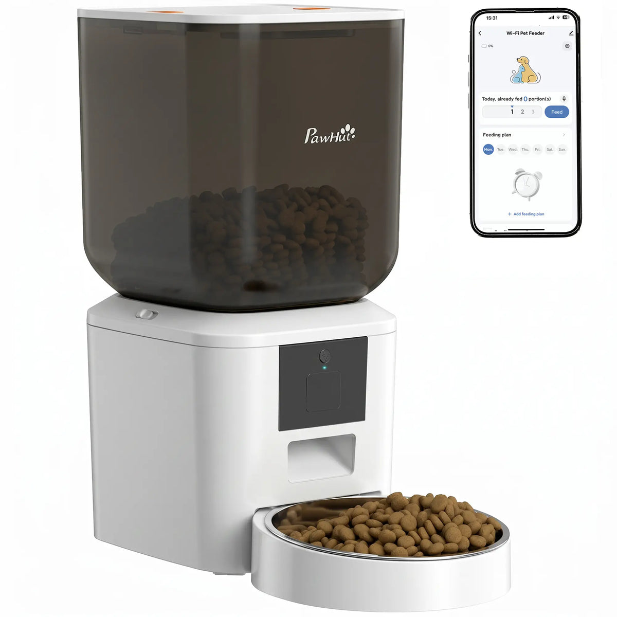 Smart WiFi Automatic Cat Feeder, 8L, 1-10 Meals Dog Bowls at Gallery Canada