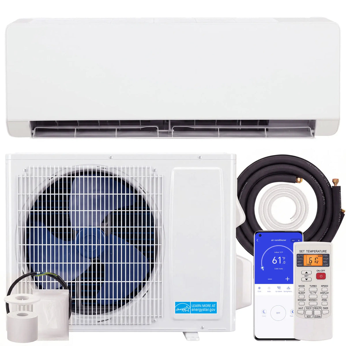 23000 BTU Mini Split AC, 22 SEER2 230V Wifi Inverter Heat Pump 1500 Sq Ft Air Conditioner at Gallery Canada