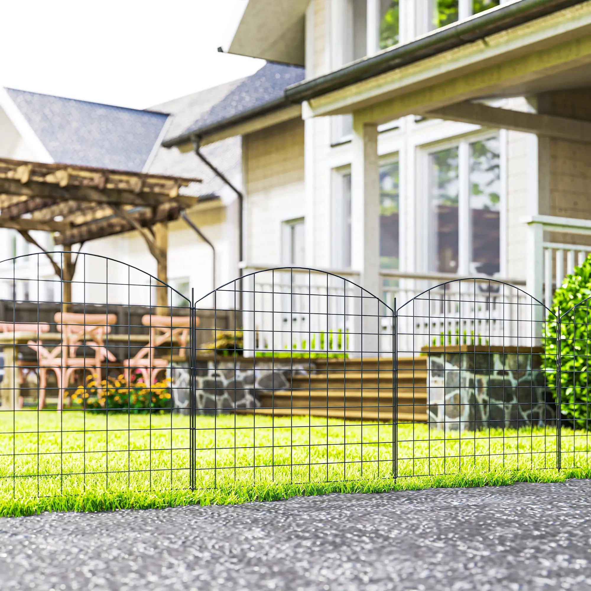 Metal Garden Fence Set Of 6, 181.1