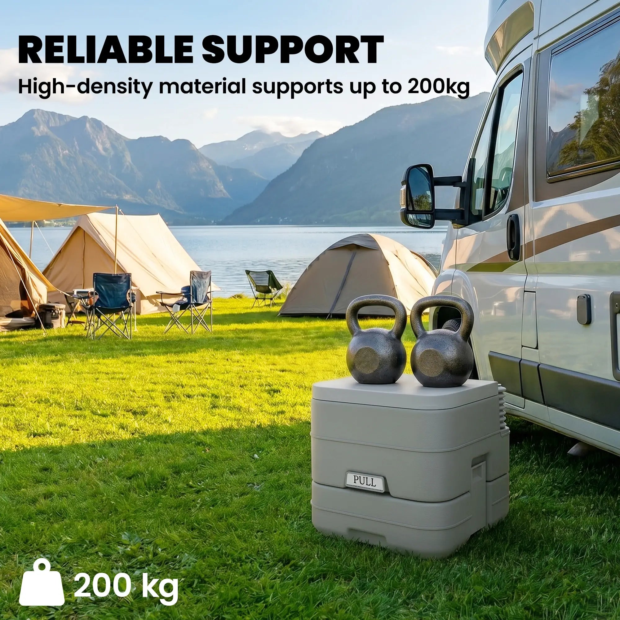 Portable Travel Toilet, Flushable Tank, Camping, Boating, 2.6 Gallon (10L) Camping Toilets at Gallery Canada