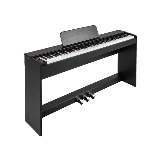 88-Key Hammer Action Weighted Keyboard, Furniture Stand, Black