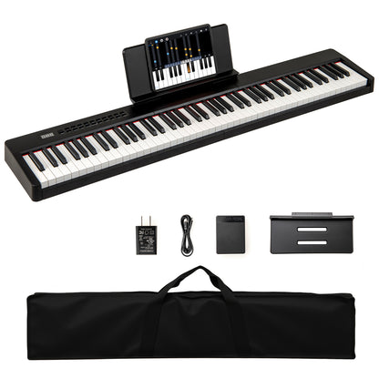 88 Keys Velocity-Sensitive Piano Keyboard, Black Pianos & Keyboards at Gallery Canada
