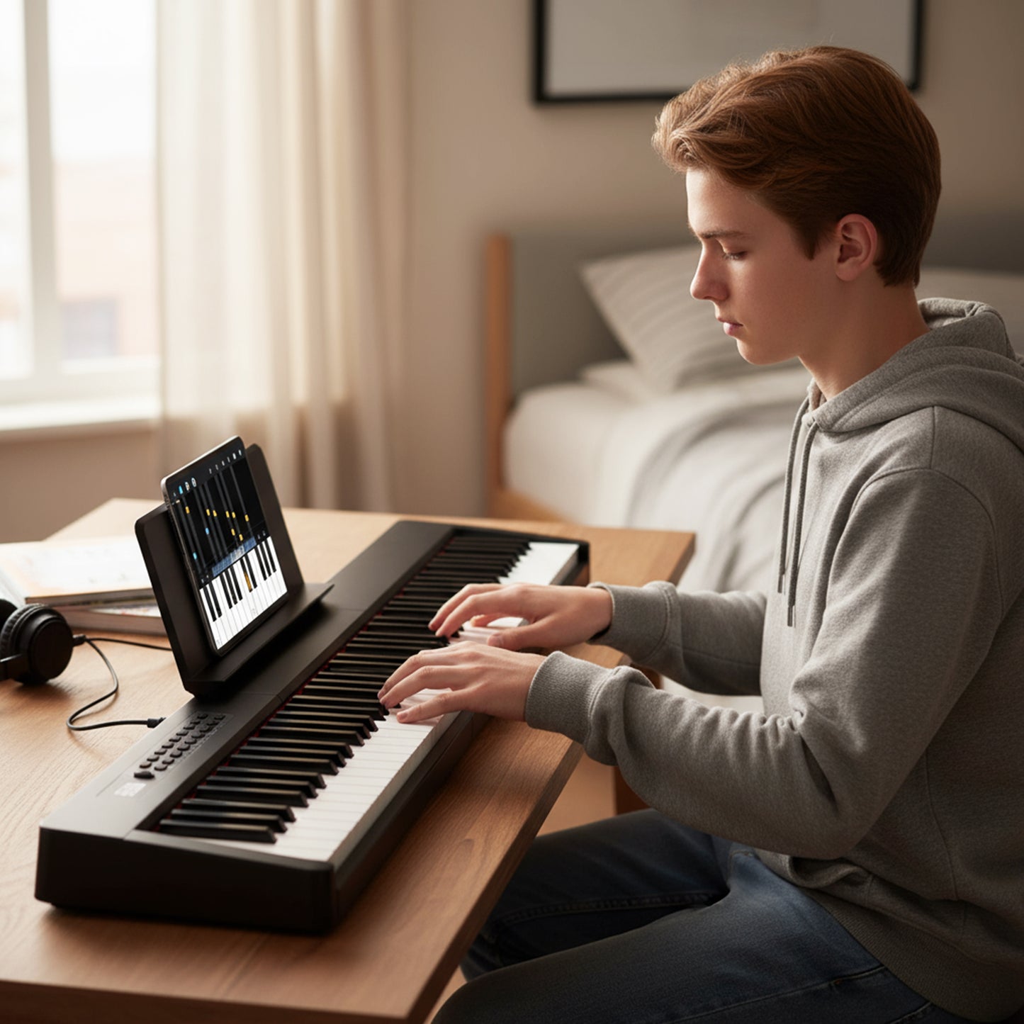 88 Keys Velocity-Sensitive Piano Keyboard, Black Pianos & Keyboards at Gallery Canada