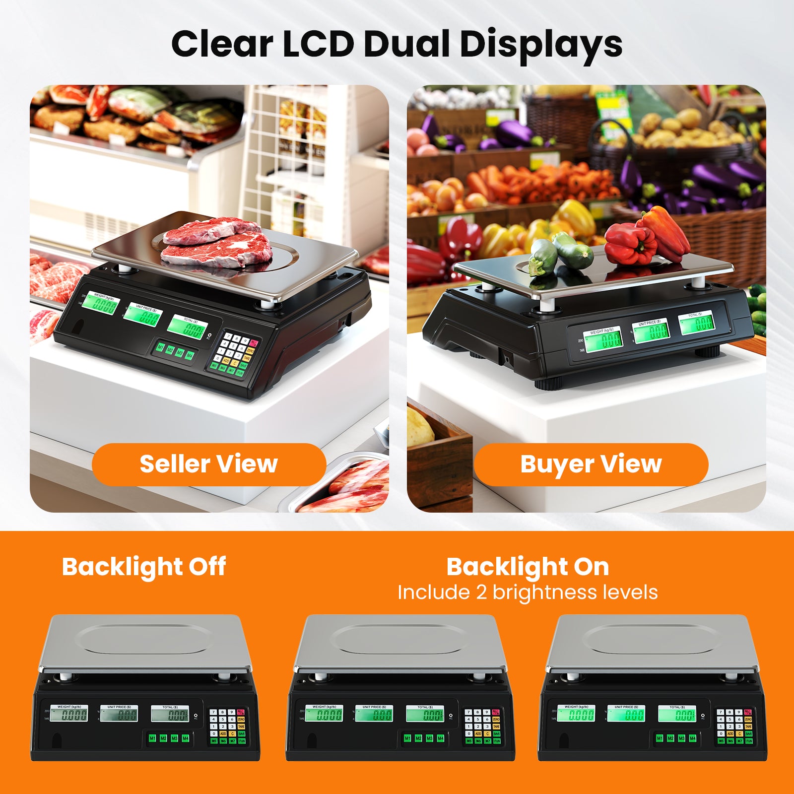 88lb Price Computing Scale Digital Commercial Food Scale with Counting Function Kitchen Tools at Gallery Canada