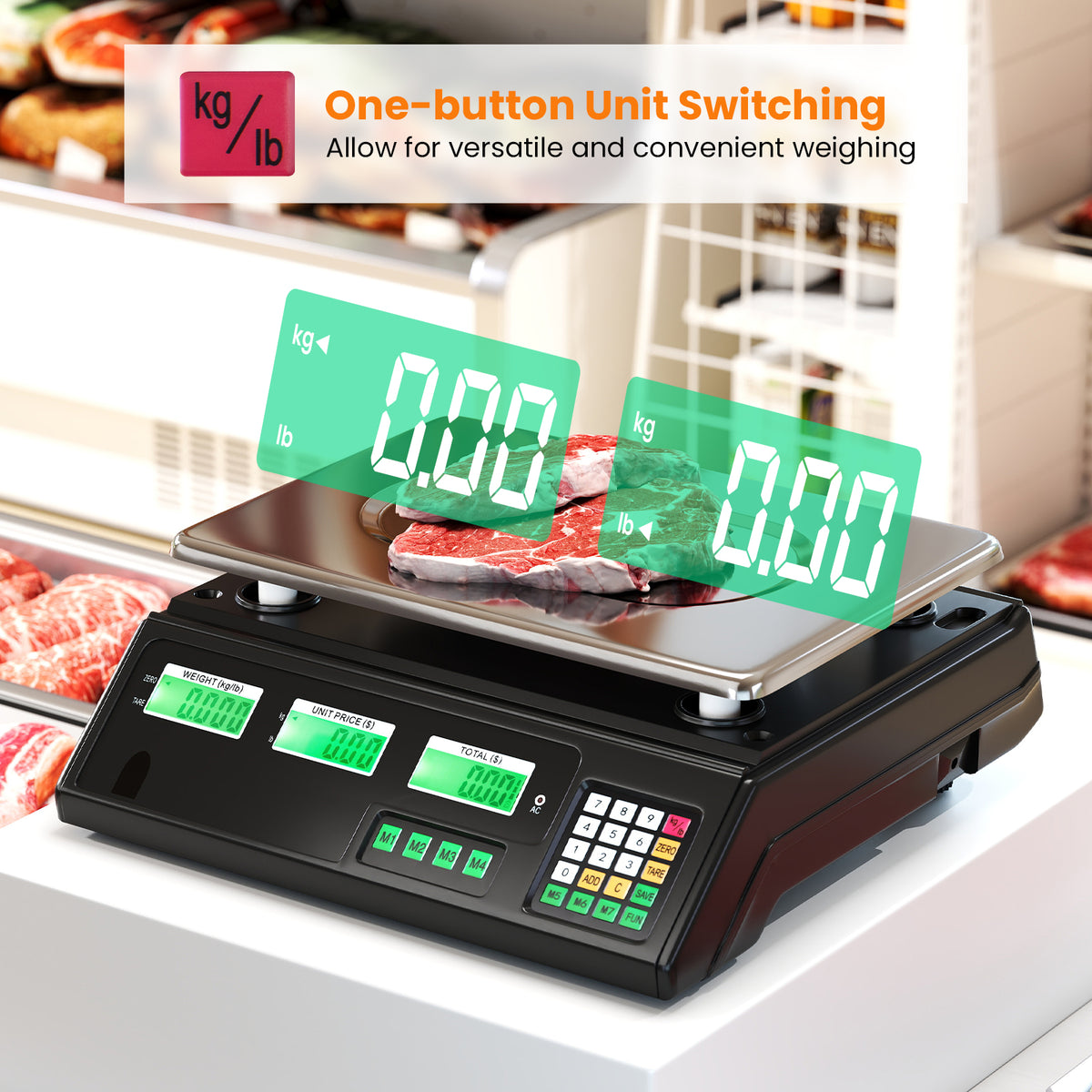 88lb Price Computing Scale Digital Commercial Food Scale with Counting Function Kitchen Tools at Gallery Canada