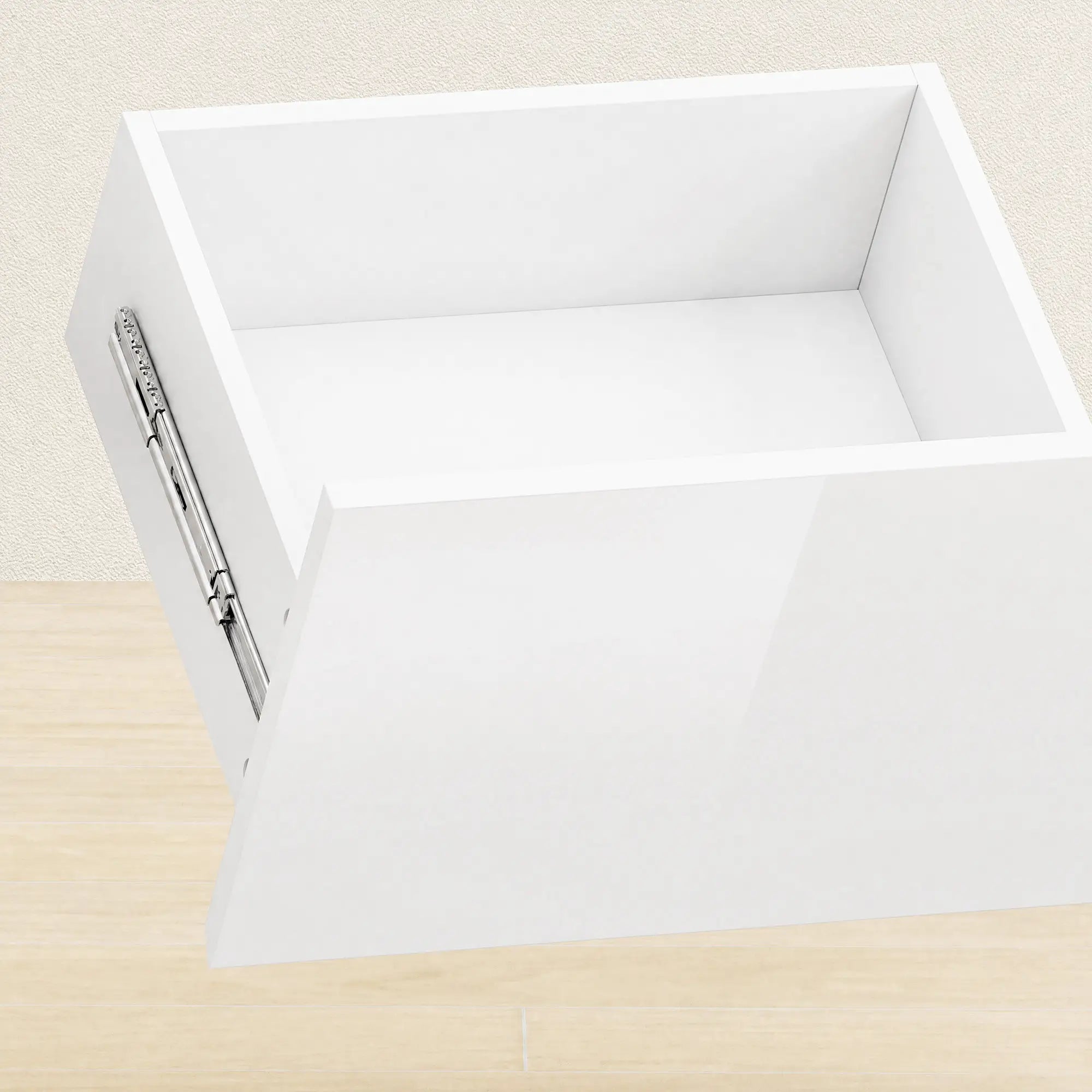 Modern Nightstand Set of 2, Narrow Bedside Table with 2 Drawers, White Bedside Tables at Gallery Canada
