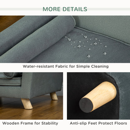 Dog Sofa Bed, Removable Pillows, Washable Cushion, Water-resistant, Medium Large, Grey Dog Sofas at Gallery Canada