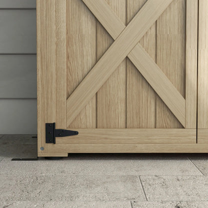 Wooden Outdoor Storage Cabinet, Garden Shed, Waterproof Asphalt Roof, Lockable Doors, Natural Sheds at Gallery Canada