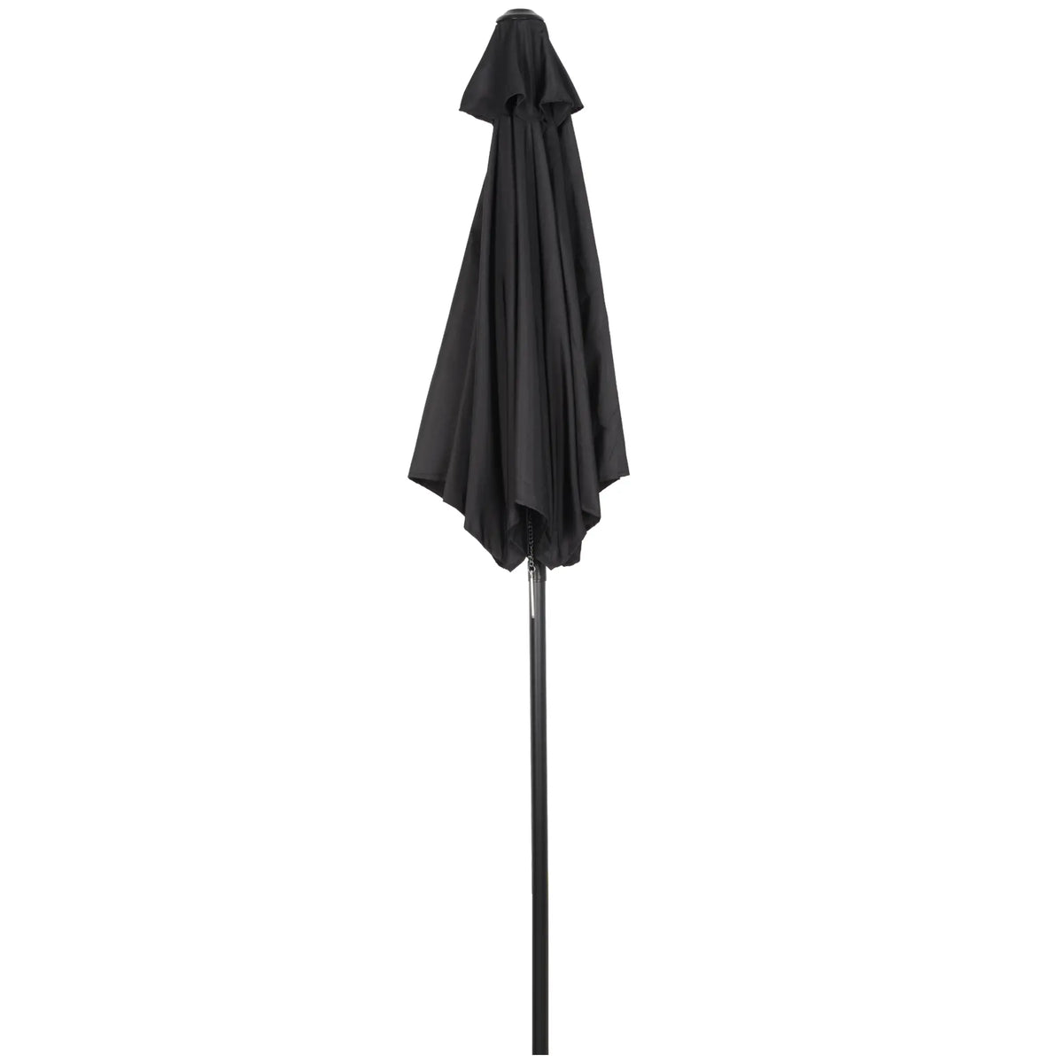 6.6FT Outdoor Patio Umbrella, 6 Solid Ribs, Black Patio Umbrellas Black at Gallery Canada