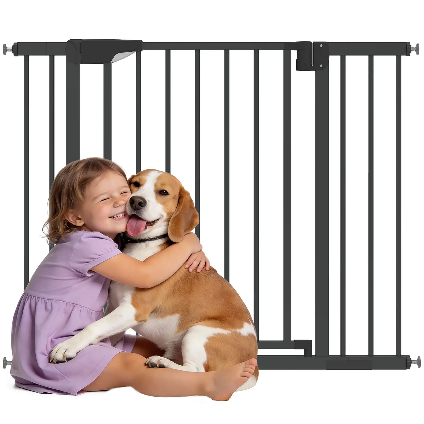 Baby Gate, Pet Safety Gate, 30"-41" Wide, Auto-Close, Black Pet Gates at Gallery Canada