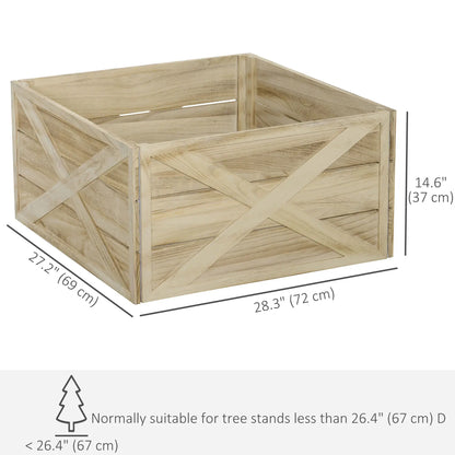 28" Farmhouse Christmas Tree Base Cover, Wood Collar, Distressed Finish Christmas Trees at Gallery Canada