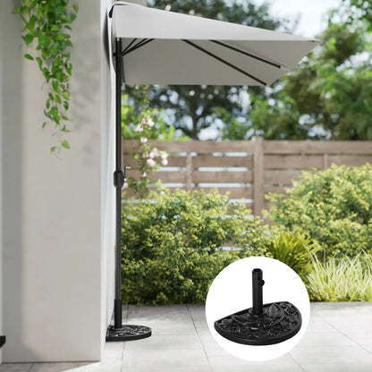 Heavy Duty Half Umbrella Base 20 lb, Outdoor Patio Stand, Black Umbrella Bases at Gallery Canada