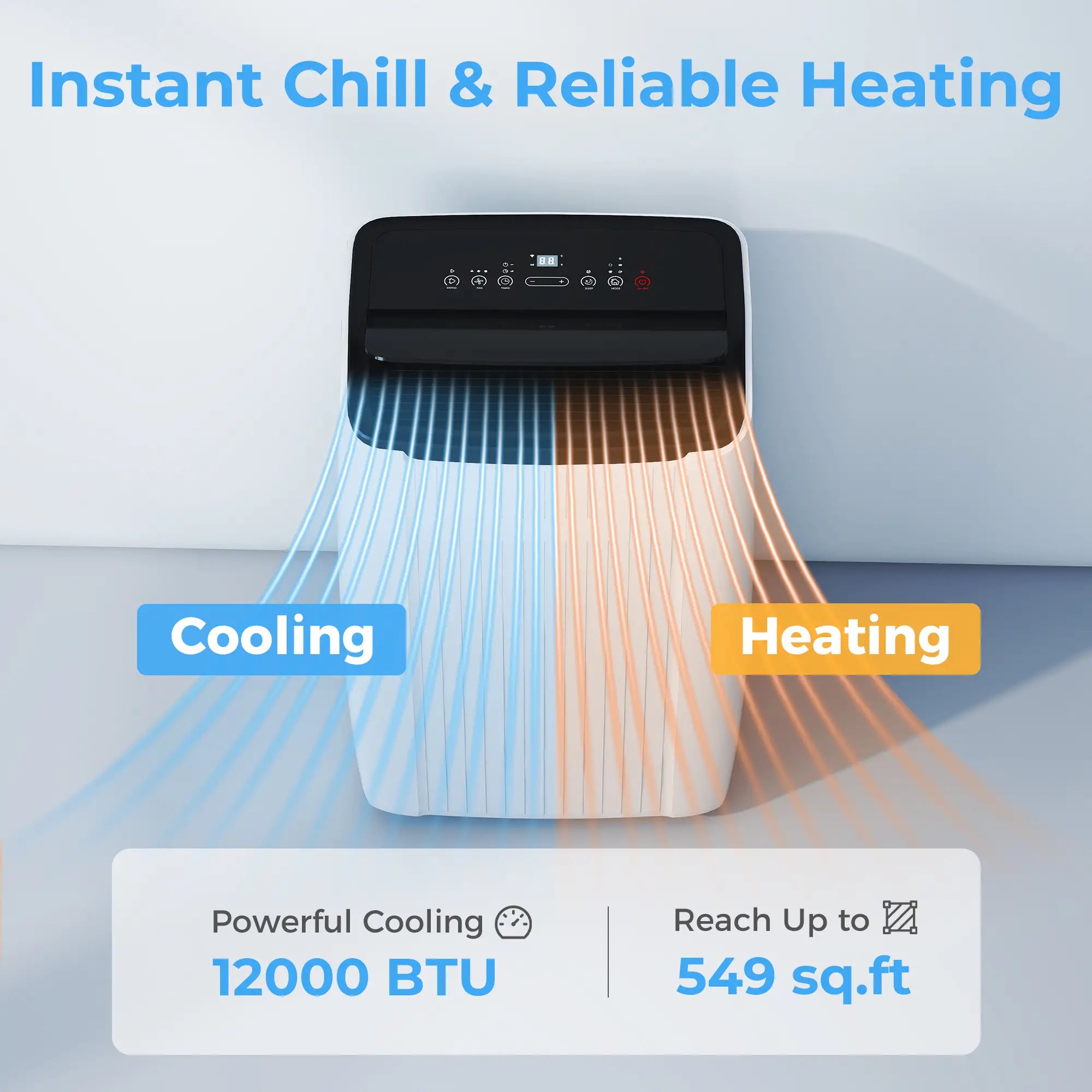 12000 BTU Portable Air Conditioner, 5-in-1, White Air Conditioner at Gallery Canada