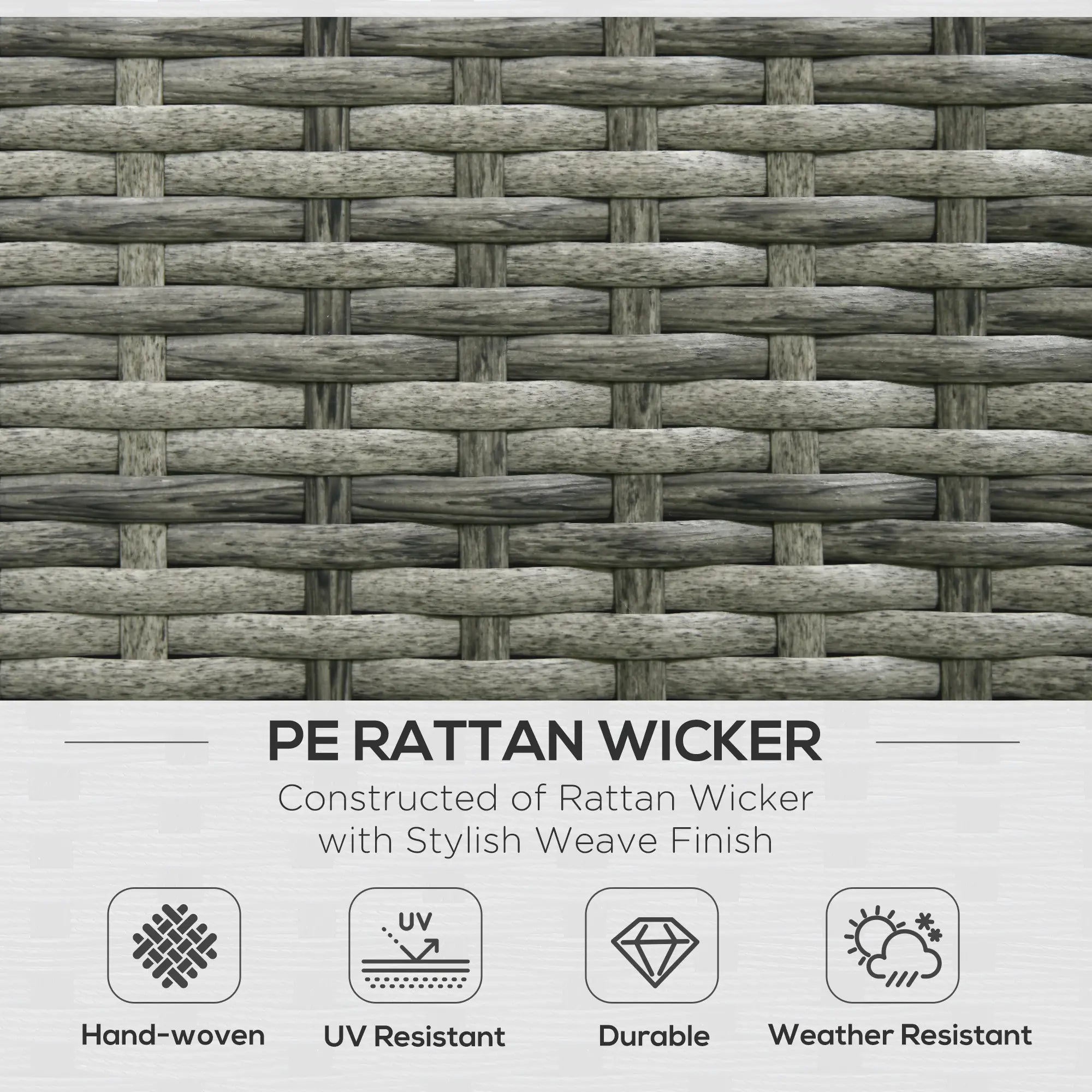 6-Piece Patio Rattan Sofa Set with Cushions, Grey Glass Table, Grey Patio Furniture Sets at Gallery Canada