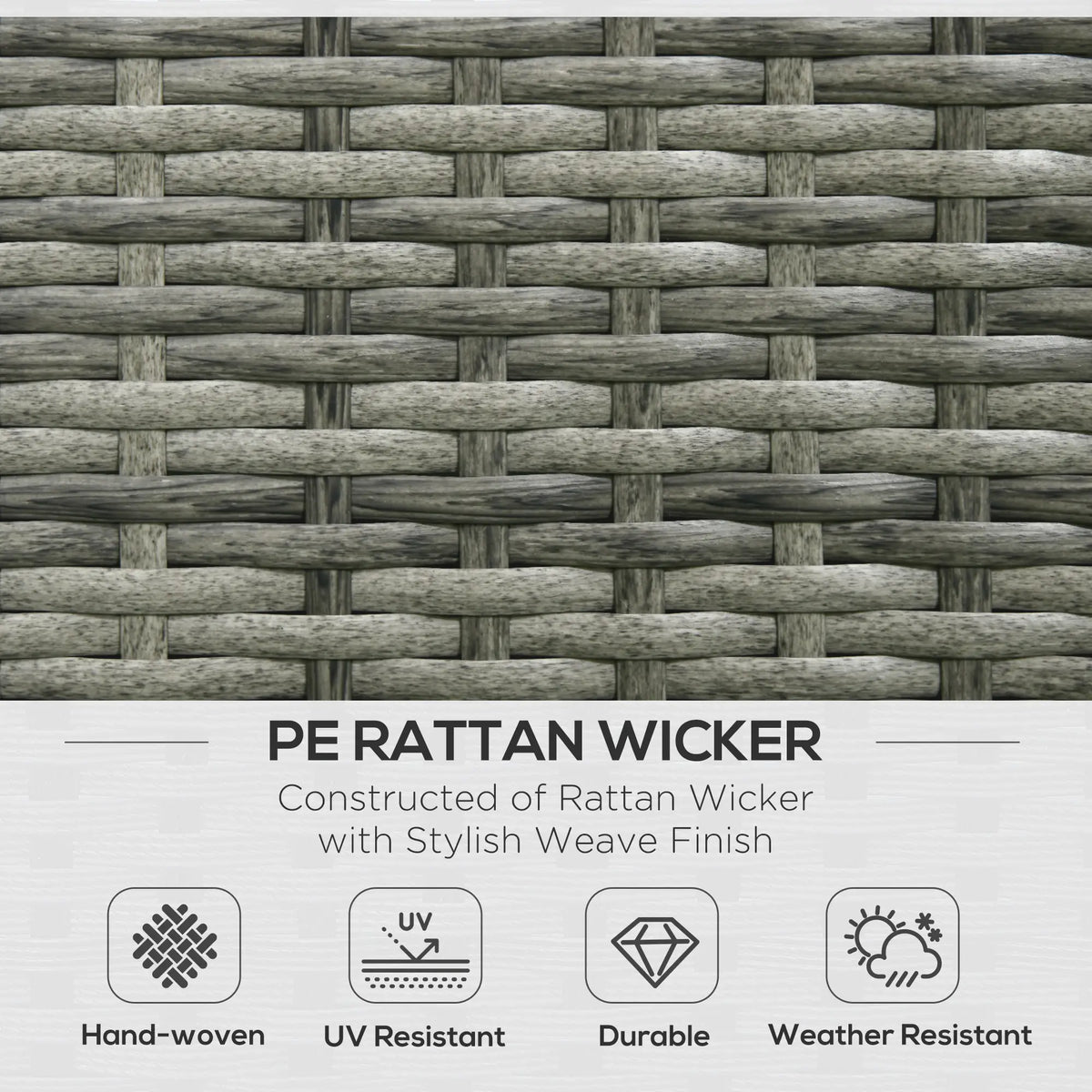 6-Piece Patio Rattan Sofa Set with Cushions, Grey Glass Table, Grey Patio Furniture Sets at Gallery Canada