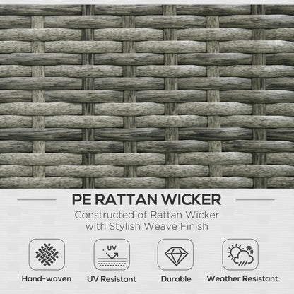 6-Piece Patio Rattan Sofa Set with Cushions, Grey Glass Table, Grey Patio Furniture Sets at Gallery Canada