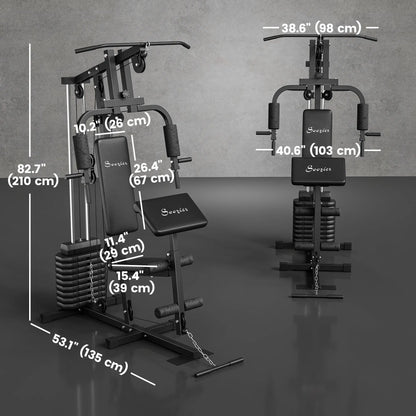 Multi-Exercise Home Gym, 99lbs Weight Stack, Full Body Workout Power Towers at Gallery Canada