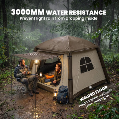 Inflatable Camping Tent, 1-2 Person, Khaki and Brown Camping Tents at Gallery Canada