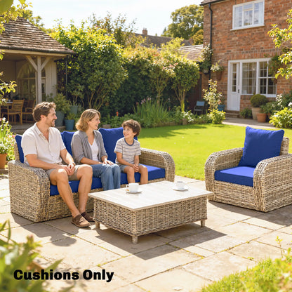 Outdoor Chair Cushions Set Of 4, 24" x 24", Navy Blue Patio Chair Cushions at Gallery Canada