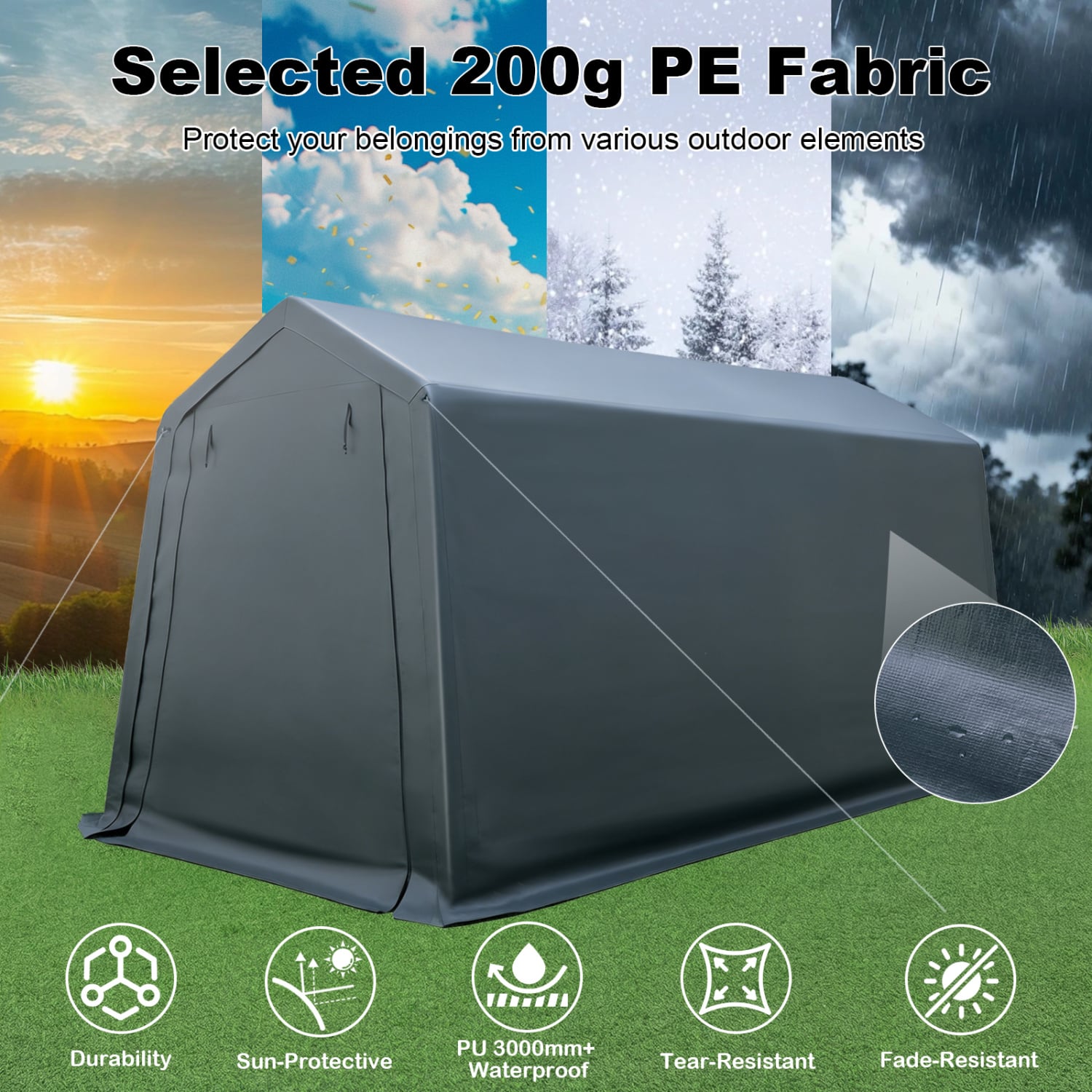 8.3x14 Ft Outdoor Storage Shed, Green Sheds & Outdoor Storage at Gallery Canada