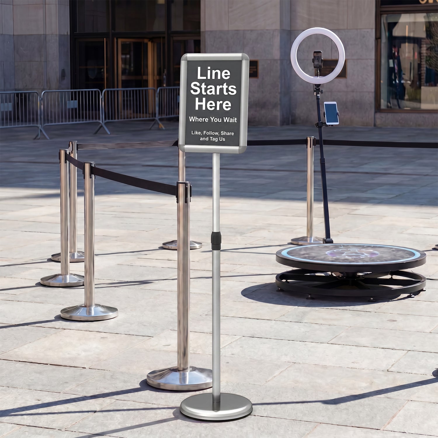 8.5X11Inch Sign Holder Stand, 360° Rotation, Snap-Open Frame, Silver Home Office at Gallery Canada