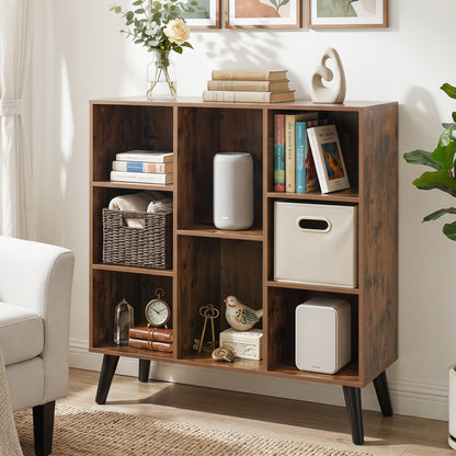 8-Cube Bookcase, with Raised Legs, Rustic Brown Bookcases at Gallery Canada