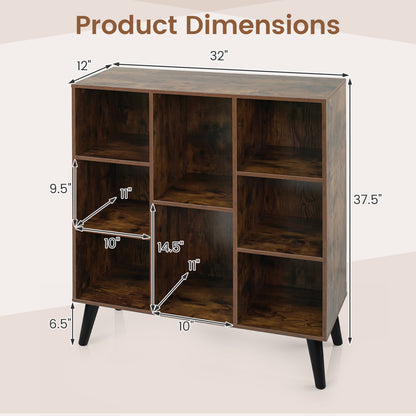 8-Cube Bookcase, with Raised Legs, Rustic Brown Bookcases at Gallery Canada