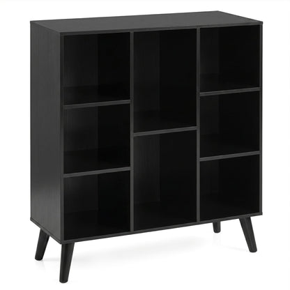 8-Cube Bookcase with Raised Legs, Black Bookcases Black at Gallery Canada