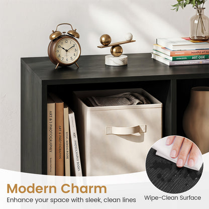 8-Cube Bookcase with Raised Legs, Black Bookcases at Gallery Canada