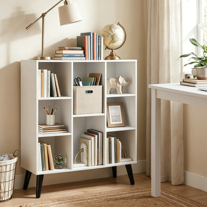 8-Cube Bookcase With Raised Legs, White Bookcases at Gallery Canada