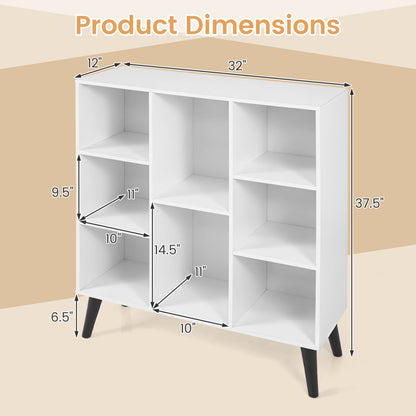 8-Cube Bookcase With Raised Legs, White Bookcases at Gallery Canada