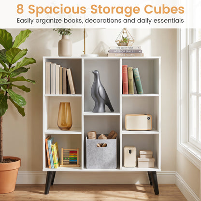 8-Cube Bookcase With Raised Legs, White Bookcases at Gallery Canada