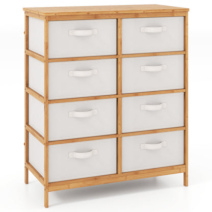 8 Drawers Dresser With Removable Fabric Bins, Beige Dressers & Chests Beige at Gallery Canada