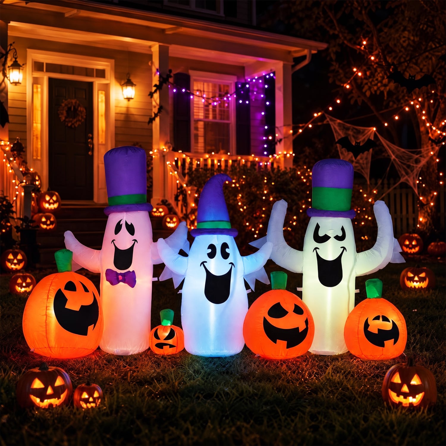 8 FT Inflatable Ghosts Pumpkins, RGB LED Halloween Halloween at Gallery Canada