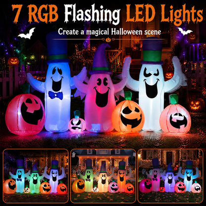 8 FT Inflatable Ghosts Pumpkins, RGB LED Halloween Halloween at Gallery Canada