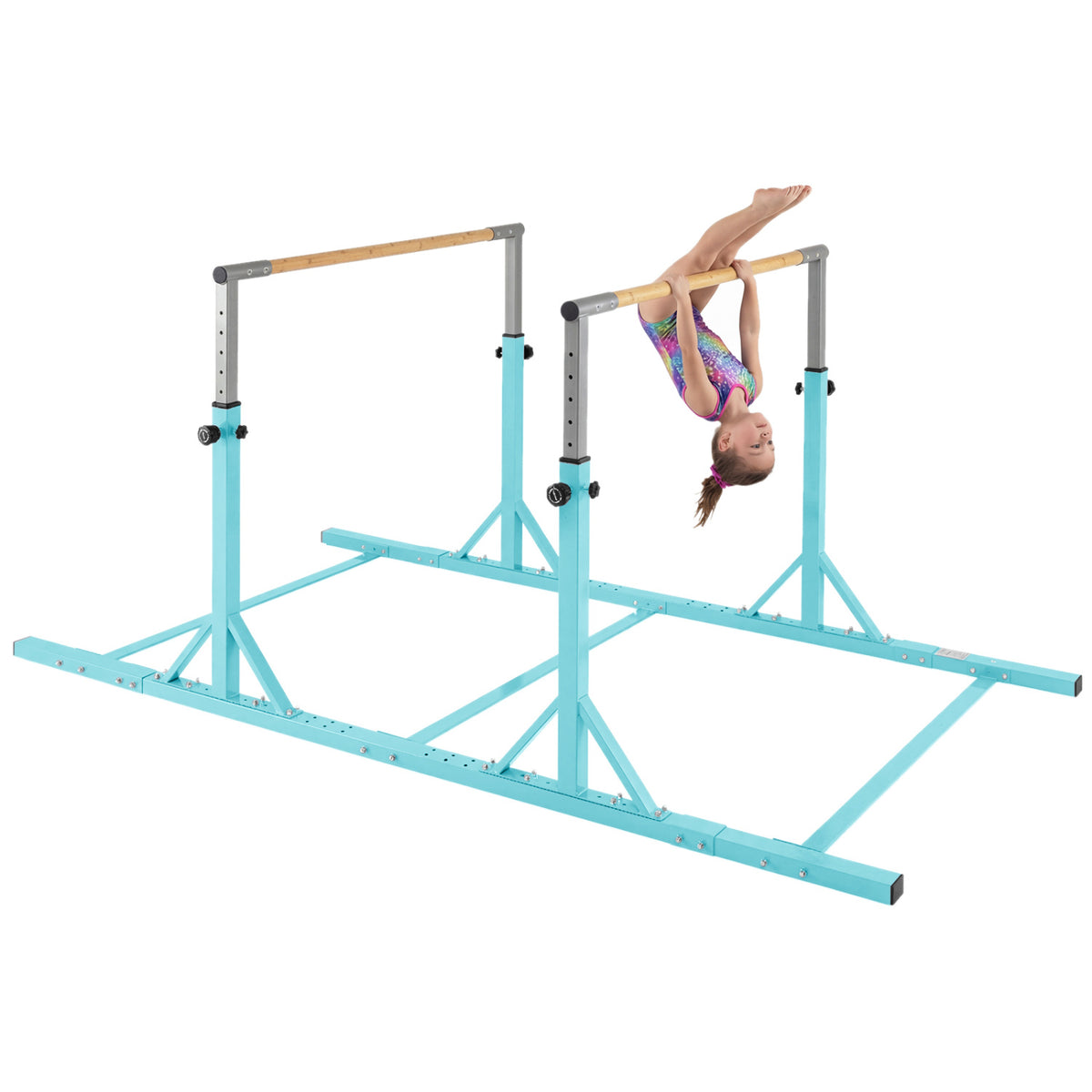 8 FT Double Horizontal Bars with 13-Level Adjustable Heights, Green Yoga Accessories at Gallery Canada