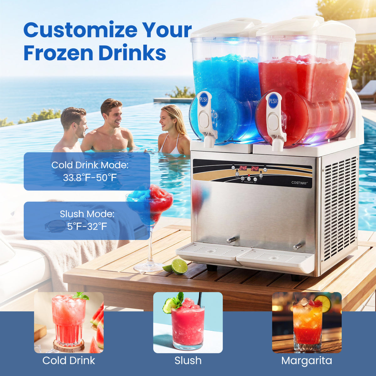 8 Gal Commercial Slushie Machine Ice Crushers & Shavers at Gallery Canada